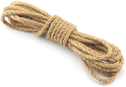 VIGAN 0.19 Inch 5mm Natural Jute Hemp Rope Home Decoration Retro Style DIY Craft Cord (5MMX200M)