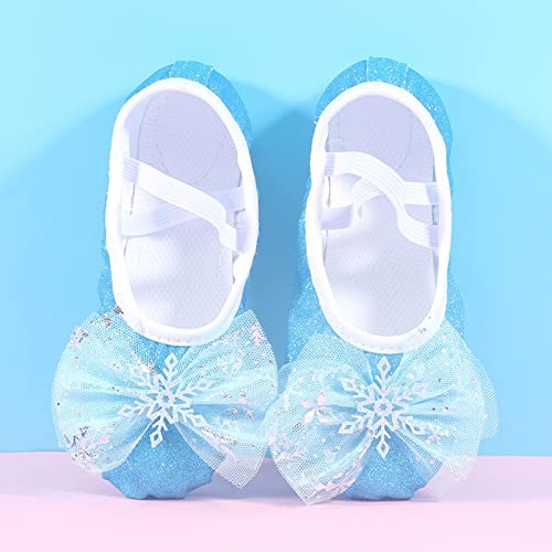 Fashion Ballet Shoes for Girls, Satin Dance Practice Slippers Split Soft Leather Flat Sole Yoga Gymnastics Shoes3