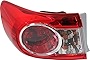 Evan-Fischer Tail Light Assembly Compatible with 2011-2013 Toyota Corolla North America Built Driver Side