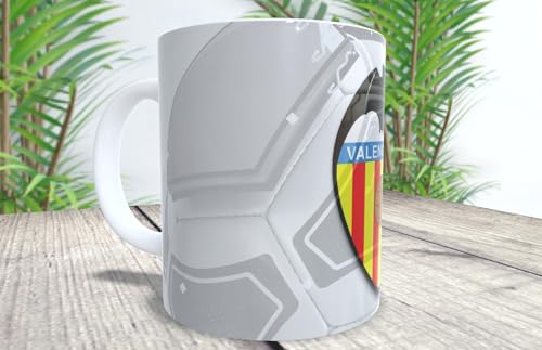 La Huella Taza personalizada Valencia (escudo y balón). Para todos los seguidores valencianistas de ley.