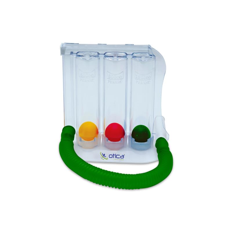 Image of OTICA 3 Ball Breathing Exercise, Spirometer, Lung Exerciser, Respirometer, Breath Measurement System | Hygienic Washable Spirometer (Pack Of 1) Detachable