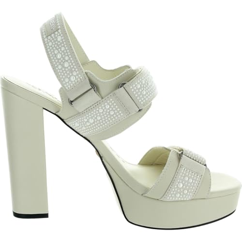 Karl Lagerfeld Paris Women's Alessia Pearl Slingback Platform Sandal Ankle Boot2