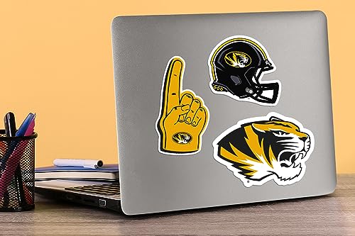 Image of University of Missouri 9ct Vinyl Large Deluxe Stickers Variety Pack - Laptop, Water Bottle, Scrapbooking, Tablet, Skateboard, Indoor /Outdoor - Set of 9