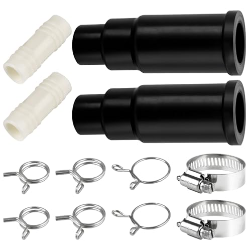 Juego de 2 conectores para lavavajillas, incluye adaptador de manguera de drenaje, conector de entrada, abrazadera de manguera y abrazaderas de resorte compatibles con trituradores de basura
