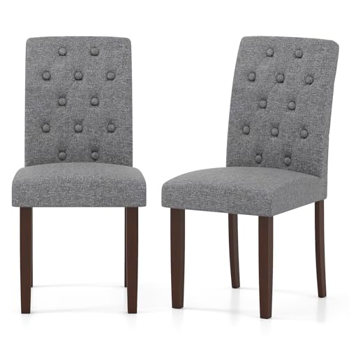 Giantex Tufted Dining Chairs Set of 2, Upholstered Kitchen Chairs