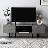 RASIK テレビ台 50型 対応 120cm幅 ストーングレー ローボード ワイド 脚付き 収納 リビング TV台 木製 Stova ストーヴァ