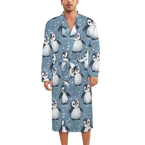 Robe de nuit en soie imprimé pingouin : l'élégance du homewear chic