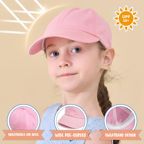 BAVST Kids Boy Girl Baseball Cap Baby Sun Hat Adjustable Toddler Trucker Hats with Flat Brim for Summer Outdoor4