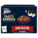 FELIX Tasty Shreds Farm Selection in Gravy Wet Cat Food 12x80g
