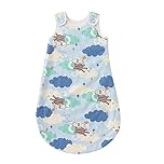 LULUMONKEY 1.5 Tog Baby Winter Sleeping Bag 6-18 Months, Soft Cotton Swaddle Wearable Blanket for Baby Newborn,Sleeveless Sleep Sack