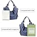 JOYSON Women Handbags Hobo Shoulder Bags Tote PU Leather Handbags Fashion Large Capacity Bags Blue