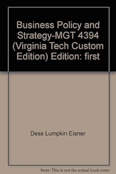 Paperback Business Policy and Strategy MGT 4394 Virginia Tech Book