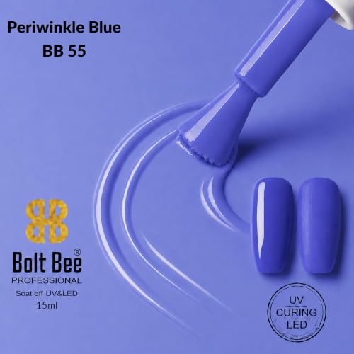 Image of Bolt Bee Blue Color Gel Nail Polish Soak Off UV Gel 15ML DIY at Home Manicure Salon Nail Art