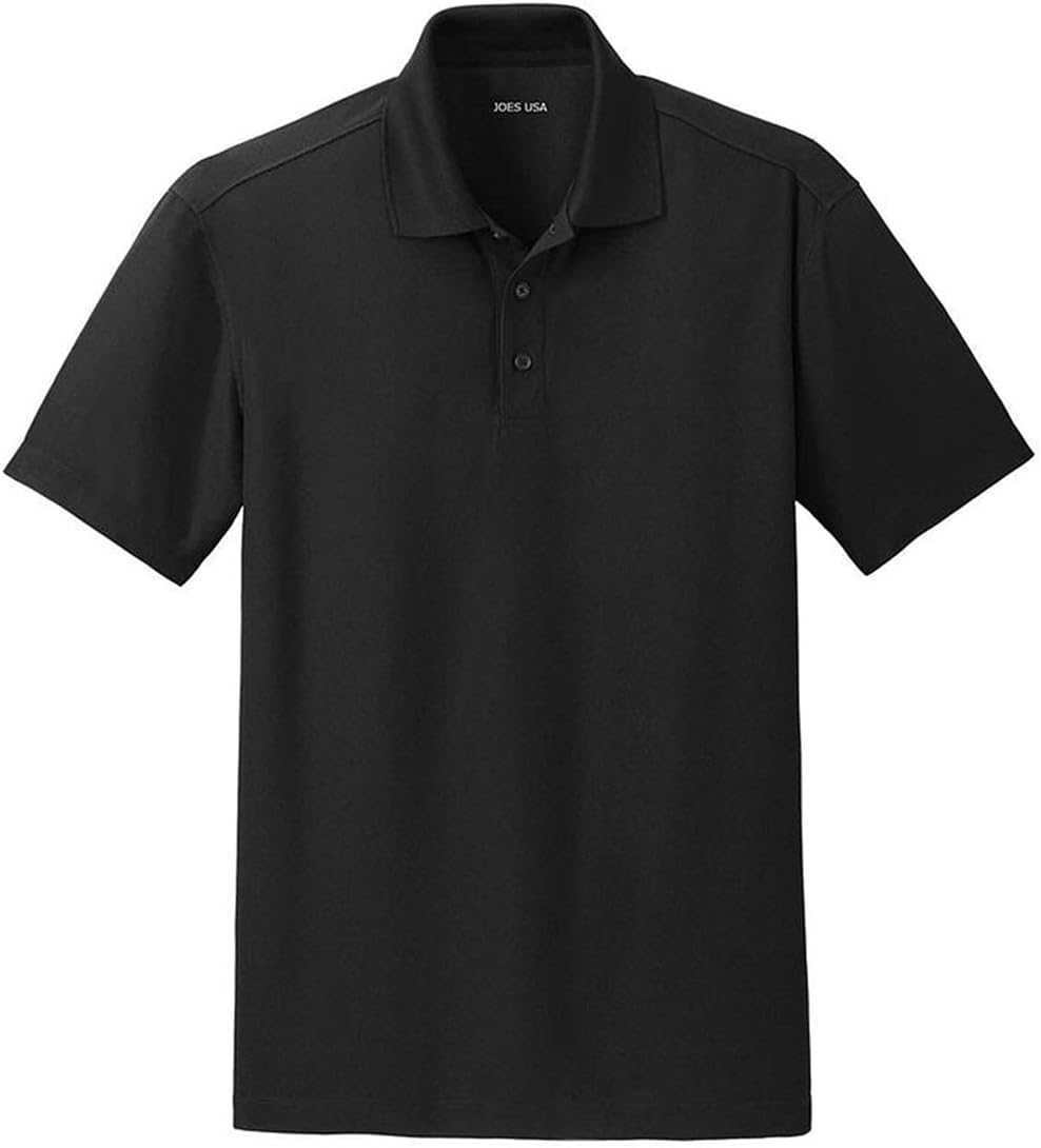 Joe's USA Mens Moisture Wicking Textured Golf Polos in 11 Colors - Sizes XS-4XL