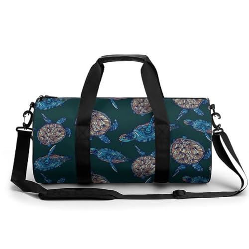 Duffel bag tortue abstraite sac de sport et sac de voyage 45cm