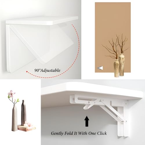 Bureau mural à abattants en bois noble pour ordinateur portable - 2