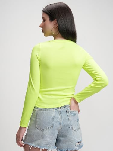 Image of Tokyo Talkies Women's Regular Round Neck Fitted Full Sleeves Top | Simple & Stylish | Perfect for Casual & Everyday Wear | Tops for Woman | Women Tops | Stylish Top