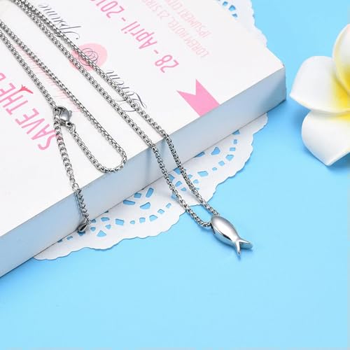 Cendres commémoratives animaux collier urne funéraire poisson - 6
