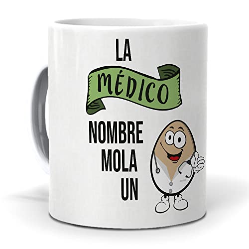 Taza Personalizada con Texto. Regalo Original. La Medico... Mola un Huevo. Haz