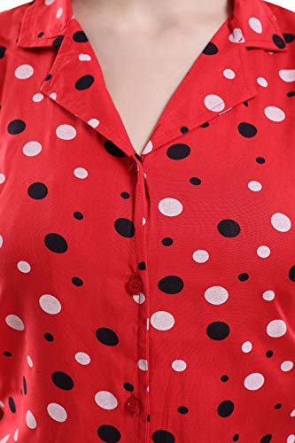 Image of Two Dots Women's Rayon Printed Night Suit Set