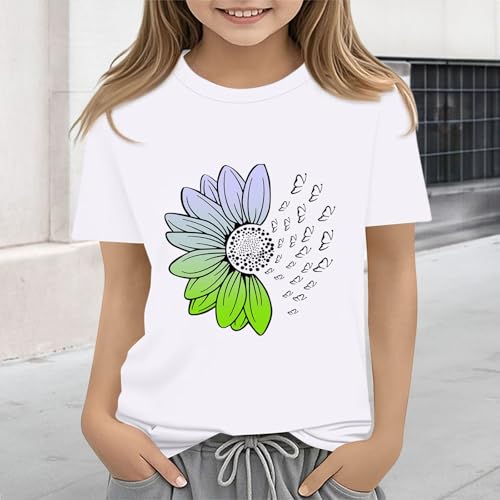 Girls Short Sleeve Tops Crewneck Loose Shirts Summer Tees T-Shirt Trendy Shirts Blouse Graphic Funny T Shirt4