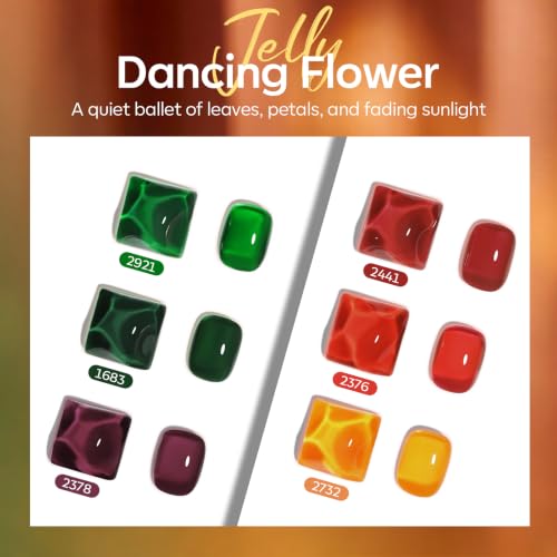 Image of modelones Christmas Gel Nail Polish Set Jelly Burgundy 6 Colors Christmas Nail Polish