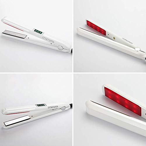 Plancha para cabello ultrasonido infrarroja blanca miniatura 4