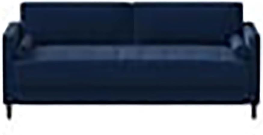 Hawthorne Collections Mid-Century Sofa, 75.6" W x 31.1" D x 33.5" H, Navy Blue Fabric, Kiln-Dried Hardwood Frame, High-Density Foam Cushions, Rubberwood Legs, Cushion Back, Stationary Living Room
