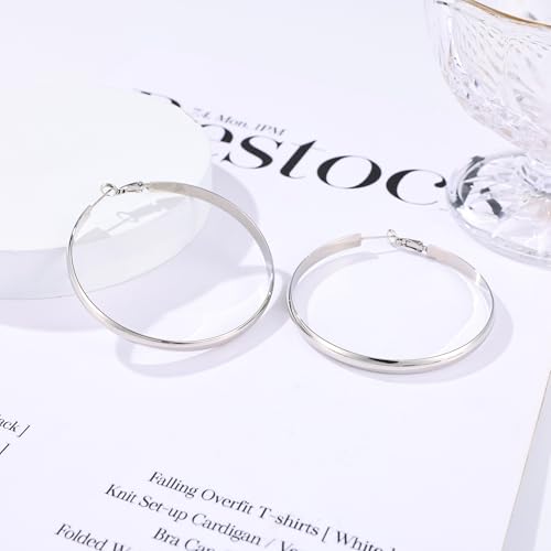 Image of Gacimy Gold Hoop Earrings for Women with 925 Sterling Silver Post