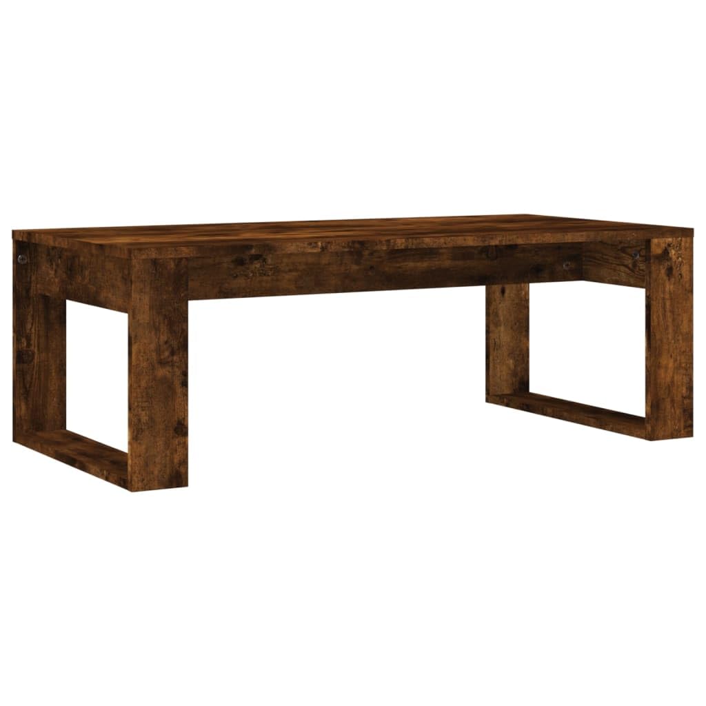 vidaXL Mesa de Centro Madera de ingeniería Roble Ahumado 102x50x35 cm, mesita de Centro, Mesa Auxiliar, Mesa de salón, mesita, mesita de sofá