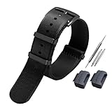 POYNMRE Correa de reloj lona nailon compatible con Casio G-Shock GA-110/100/120/200/300/400 GD-100/110/120 DW-5600 GW-M5610(A1 black buckle)