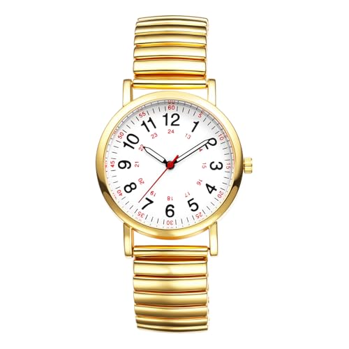 Montre bracelet élastique femme Avaner en acier avec cadran 24h