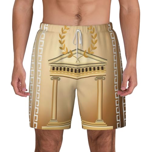 Short de bain pour le surf et la plage au style grec antique pour homme