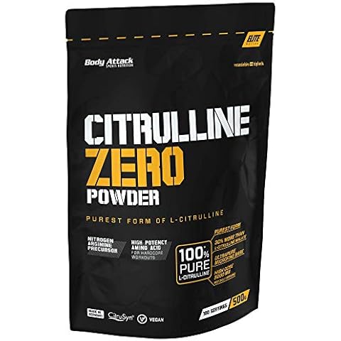 BODY ATTACK CITRULLINE ZERO 500 g / 100 Portionen, 100 Prozent reines L-Citrullin mit Vitamin B6, patentierter Wirkstoff CITRUSYN® Cover