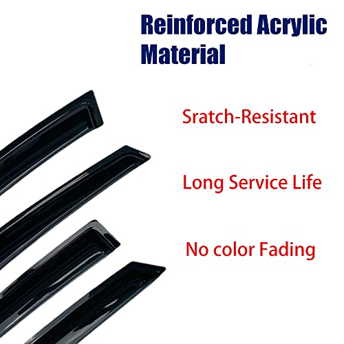 Puermto 2Pcs Sunproof Waterproof Side Window Wind Deflectors, Window Visor For 99-06 Chevy Silverado/Gmc Sierra 07 Classic Body 2-Door Regular Cab,1999-2007 Sierra 92956 #TOP7