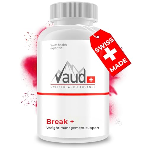 Break Vaud – Pastillas Naturales para Adelgazar Rápido y Efectivo – 1500 mg de Quitosano al Día – 90 Cápsulas – Quemagrasas Potente – Calidad Suiza – Sin Aditivos – Hombre y Mujer
