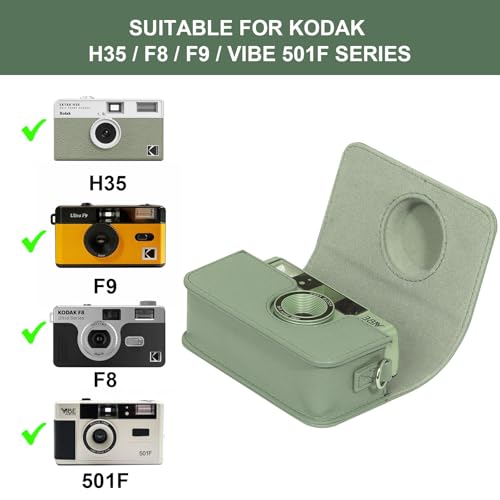 Funda universal para cámara Kodak Ektar H35 H35N verde miniatura 2