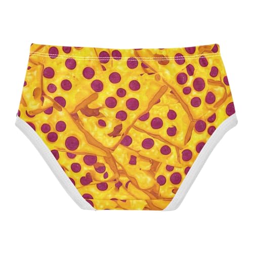 Cartoon Toddler Underwear Custom 2t Cotton Girl Panties Cute Pepperoni Pizza Cheese Food Print Briefs Underpants2
