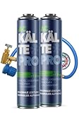 KÄLTEPRO Klima All-IN-ONE Set - R134a Kältemittel mit Öl, Dichtmasse, Trockner und UV-Farbstoff | 500ml | für PKW 1995-2016 | EU Qualität (2 Dosen + Schlauch)
