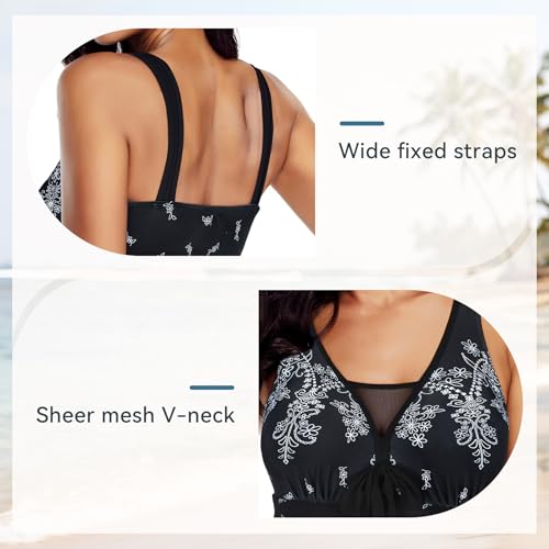 Image of American Trends Women's High Waisted Bikini Bottoms Swimming Suits Tummy Control Bathing Suits