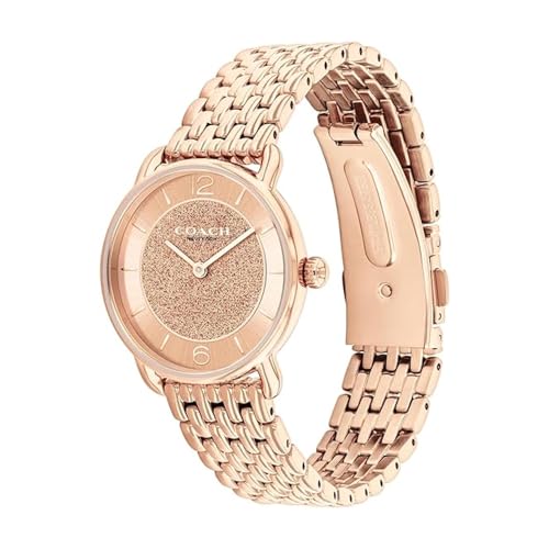 Image of Coach Elliot Qtz Basic Rose Gold Round Dial Women's Watch|Ionic Plated Rose Gold Steel Material|Rose Gold Color Band - 14504371