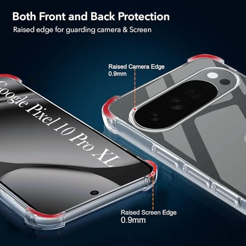 Image of Jkobi Shockproof Crystal-Clear Back Cover for Google Pixel 10 Pro XL (Anti Yellow Case | Drop & Camera Protection | Hard Polycarbonate)