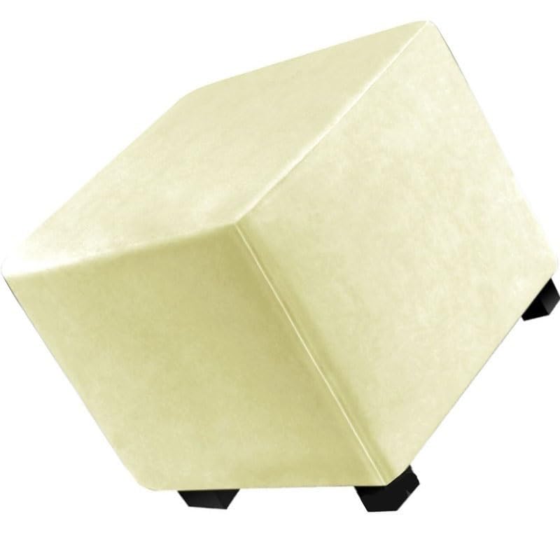 Hoowarm Ottoman Covers Elastic Luxury Footstool Protector Slipcover 40x40/45x45/50x50cm Square Ottoman Slipcovers Jacquard Soft Stool Covers for Living Room (Color : #23, Size : 70x70/27x27)