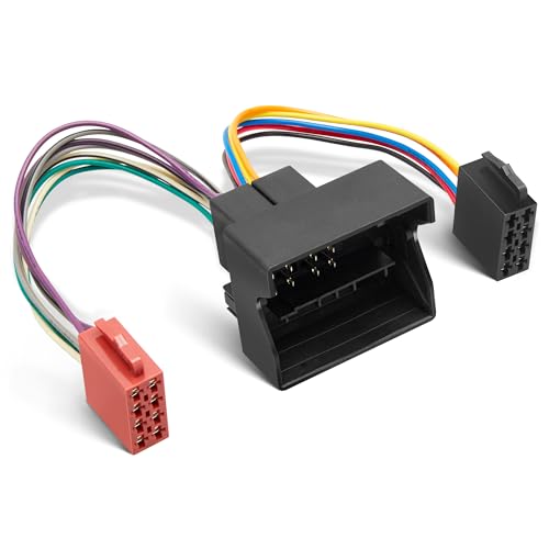 RED WOLF ISO Radio Stecker 16 Pin Auto Radio Kabelbaum ISO Adapter f&uuml;r VW Tiguan Passat Golf BMW 1er 3er 5er 6er Ford C-Max Transit Kuga