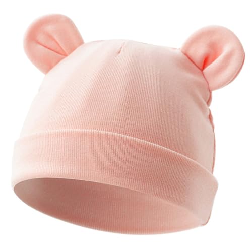 ffgguuiic Double Layer Baby Hat with Lovely Ears Designing for 0 to 2 Years Infants Toddler Unisex Solid Color Warm Bonnet Caps