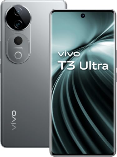 vivo T3 Ultra 5G (Lunar Gray, 8GB RAM+ 128GB Storage) | MediaTek Dimensity 9200+ Processor | AMOLED Display | Dual SIM | 5500mAh Battery