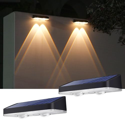 XmnSoly Solar Lights Outdoor Waterproof 3000K/4000K/6000K 3 Modes Solar Powered Dusk to Dawn...