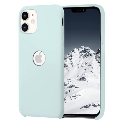 Image of VONZEE Liquid Silicone Soft Back Cover for iPhone 11 Case, Shockproof Slim Camera & Full Body Protection Non Yellowing Cover with Microfiber Lining & Logo Cut (6.1 Inch) -Mint Green
