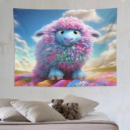 Tenture en polyester mouton mignon pour créer un havre de paix et de douceur
