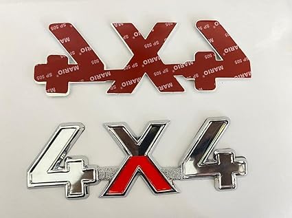 Image of Emblems for Car & Bike Metal Lo.go and Grill Me.tal Lo.go, Auto Accessories for Car Emblem 3D Badge Auto Racing Sport Sticker Grand Tourer Decal. (2PC 4X4 ABS Logo)